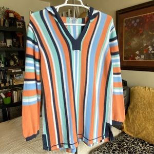 NorthStyle Baja Hoodie Multicolor Striped Knit Sweater Size XL